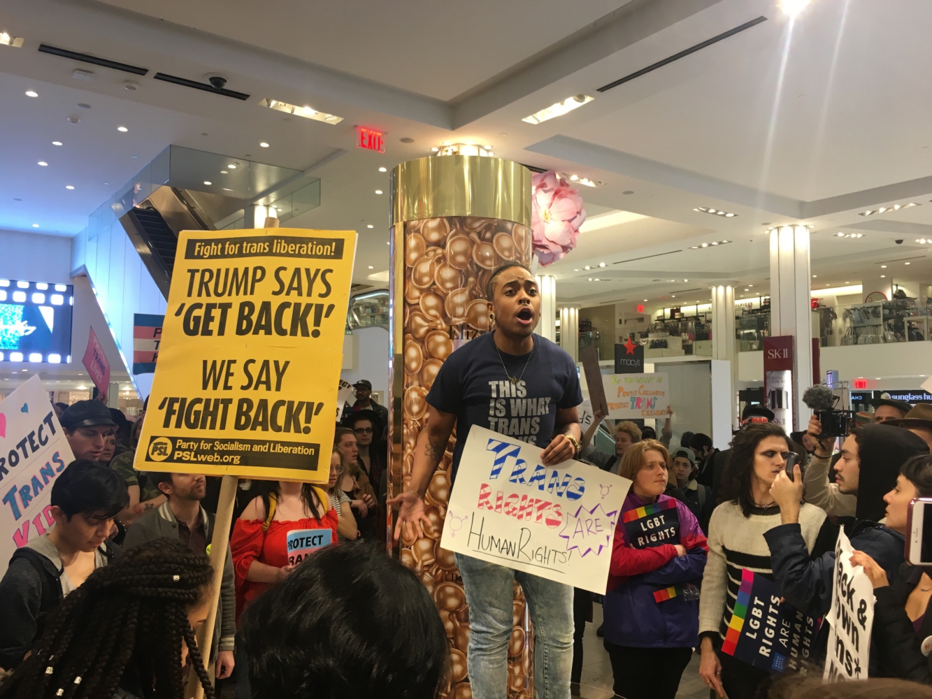 NYC trans march spills over into Macy's