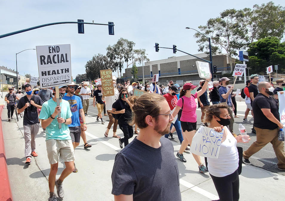 San Diego protesters take the streets to demand Medicare for All