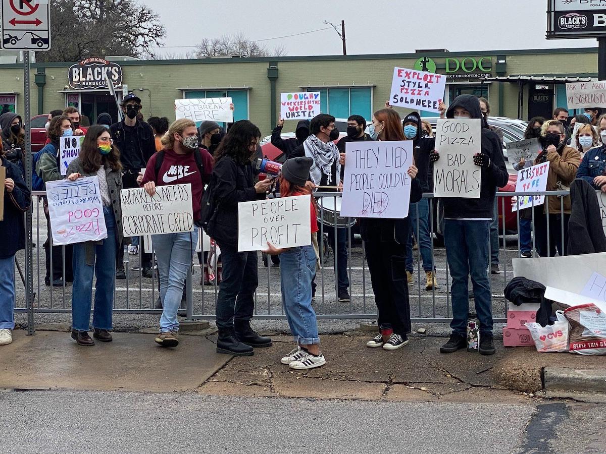 Workers at Austin pizzeria protest dangerous conditions as COVID ...