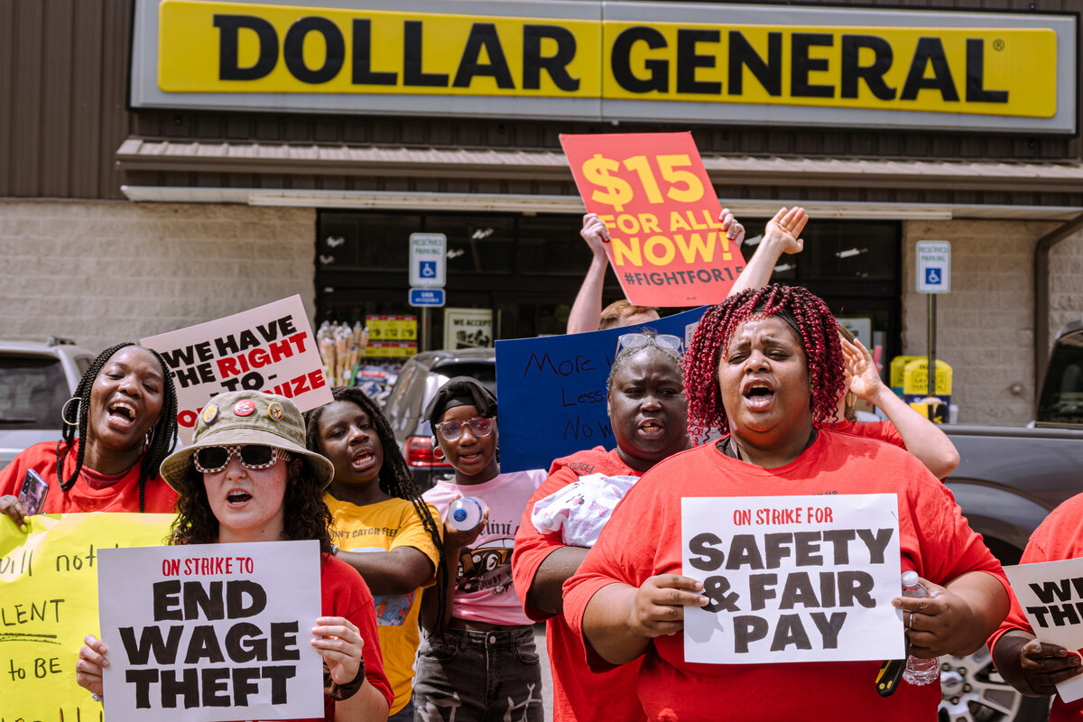 South Carolina Dollar General Workers Strike Against Wage Theft And 