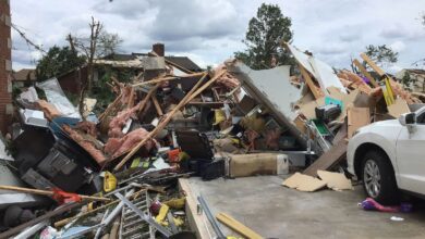 Storm damage to a home in Naperville, Illinois, in 2021. Credit: National Weather Service Chicago/Romeoville, Illinois